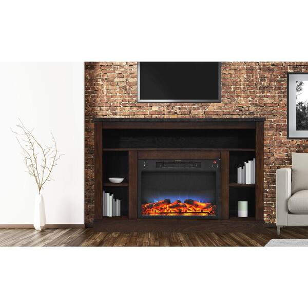 Cambridge 47 in. Electric Fireplace with a Multi-Color LED Insert and  Mahogany Mantel CAM5021-1MAHLED - The Home Depot