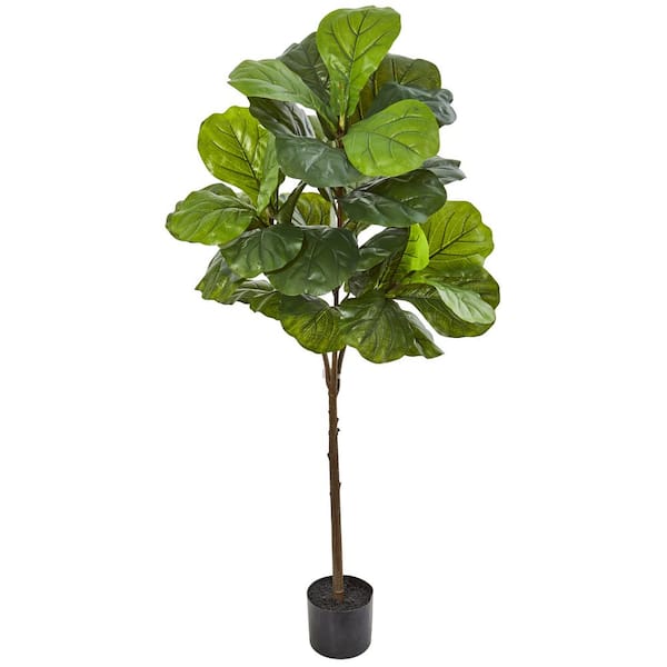 Nearly Natural 54 in. Fiddle Leaf Artificial Tree (Real Touch) 9121 ...