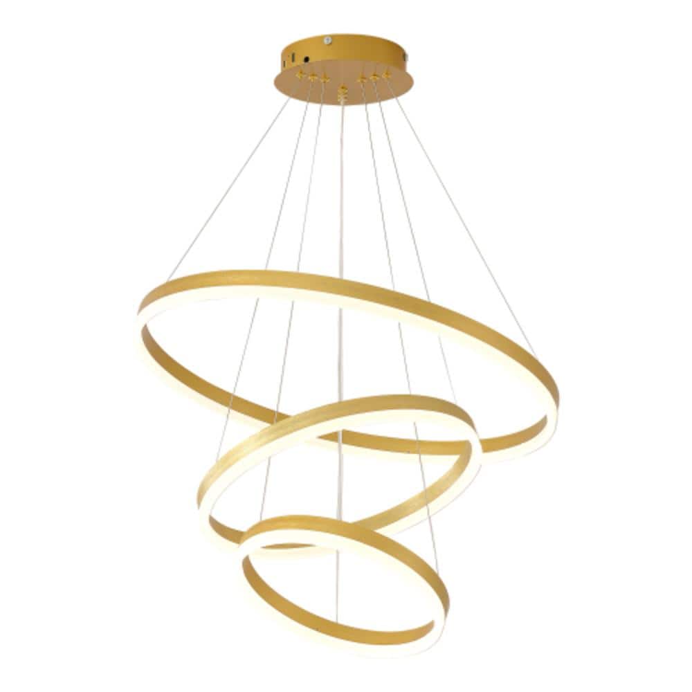 33W 3-Ring Gold Modern LED Chandelier with Remote Control for Dining Room Living Room Kitchen Island price history on PriceWatchPro