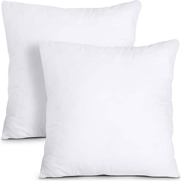 ITOPFOX Pillow 18 in. x 18 in. Sunbrella 2-Piece Deep Seating Outdoor Loveseat Cushion Insert White