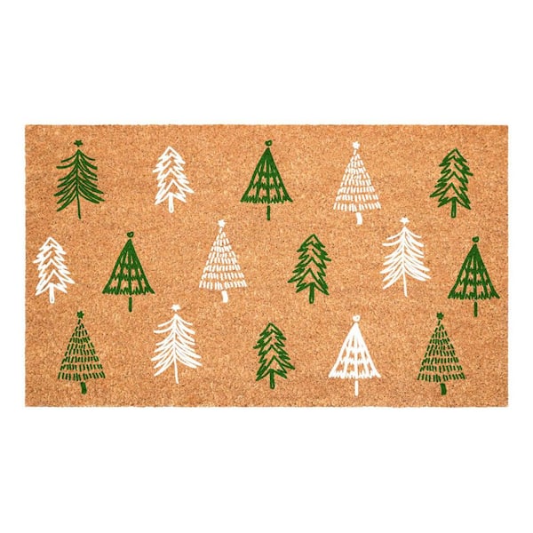 Multi-Colored 29 in. x 17 in. Coir Outdoor Door Mat