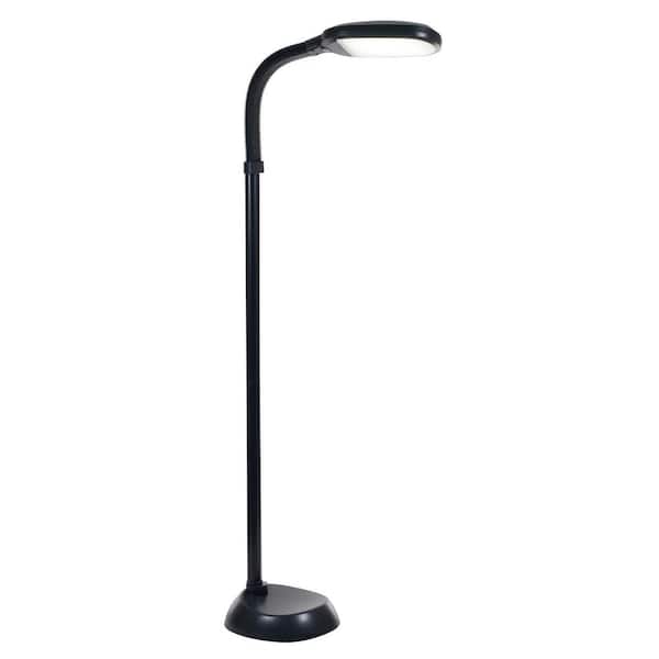 60 in. Black LED Sunlight Floor Lamp with Dimmer Switch