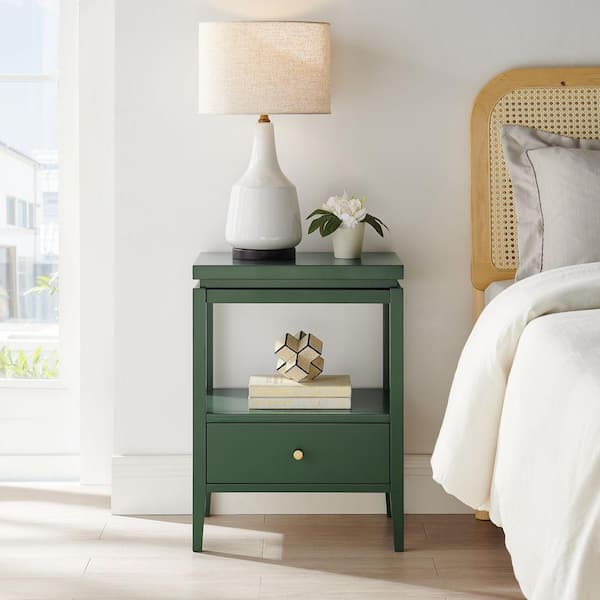 Opava Vintage Green 1-drawer 20 in. W Nightstand