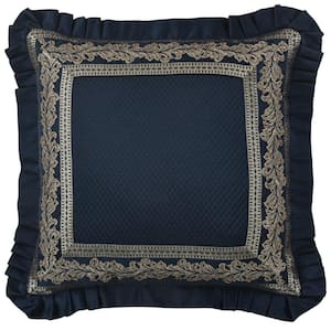 Modena Polyester 20 in. Square Embellished Decorative Throw Pillow 20 x 20 in.
