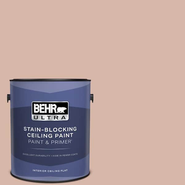 1 gal. #S190-3 Sedona Pink Ceiling Flat Interior Paint and Primer