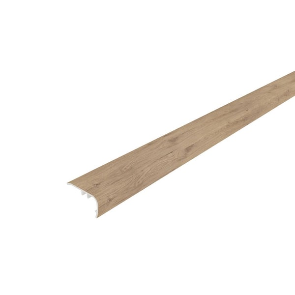 NewTechWood Everlux Premium Flooring Teresa Wheat Brown 1.1 in. T x 2.05 in. W x 94.5 in. L Overlap Stair Nose Trim