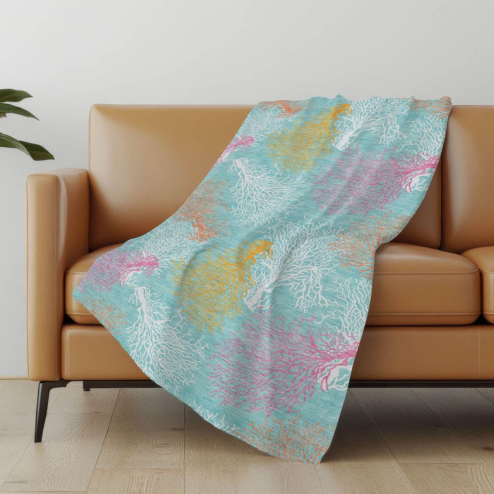 Premium Machine Washable ASB182 Aqua 50 in. x 70 in. Sherpa Throw Blanket price history on PriceWatchPro