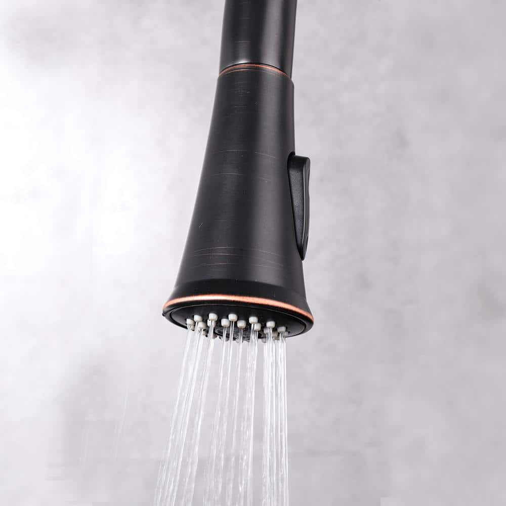 Oil Rubbed Bronze Pull-Out Kitchen Faucet with Spray