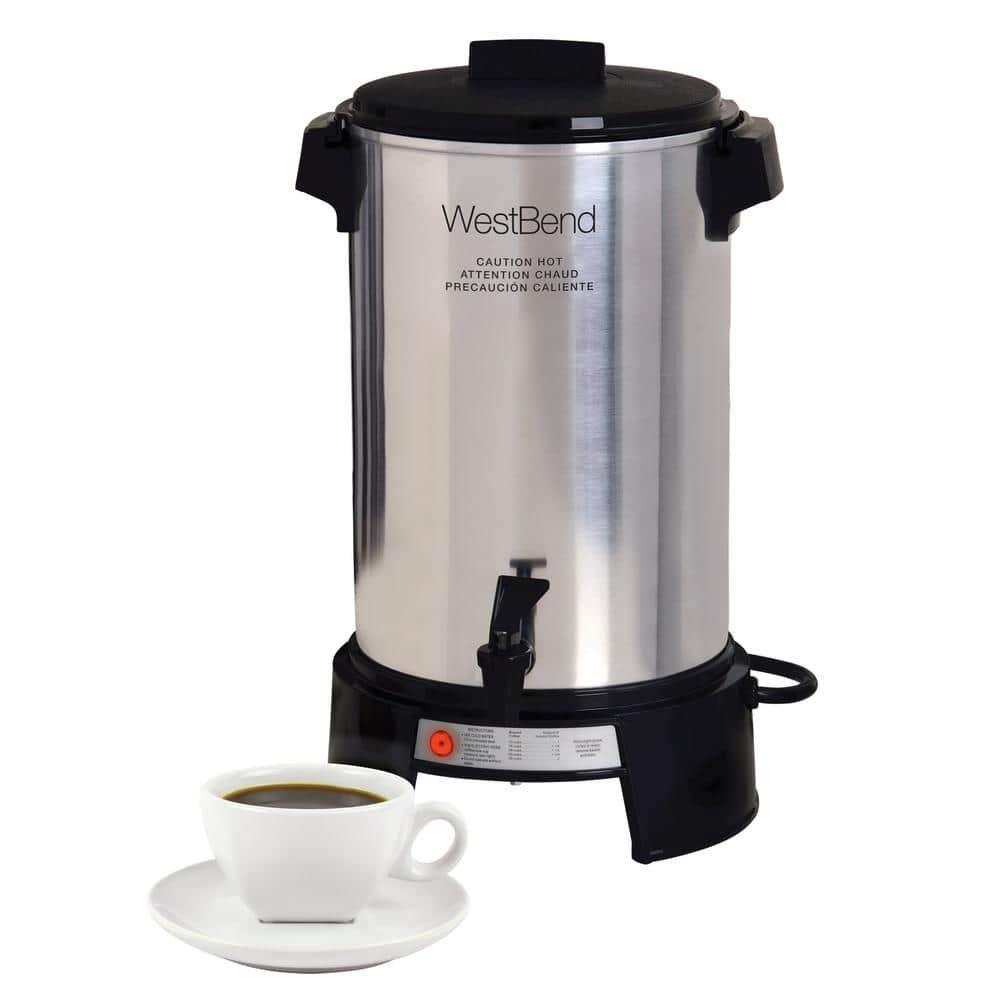 West Bend 36-Cup Commercial Coffee Urn, in Aluminum