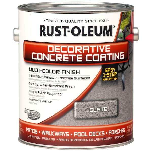 Rust-Oleum Concrete Stain 1- gal. Slate Decorative Concrete ...