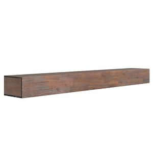 72 in. Distressed Fireplace Wall Cap Shelf Mantel