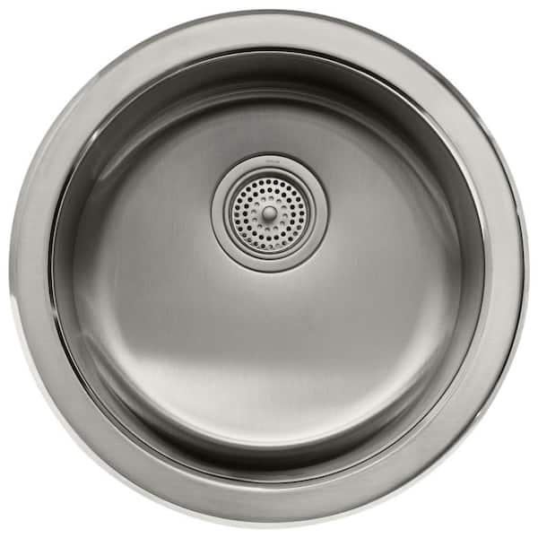 Undertone Drop-In/Undermount Stainless Steel 18 in. Single Basin Kitchen Sink