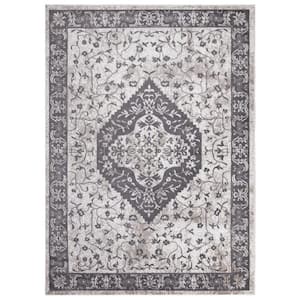Jefferson Collection Pearl Heriz Ivory 5 ft. x 7 ft. Medallion Area Rug