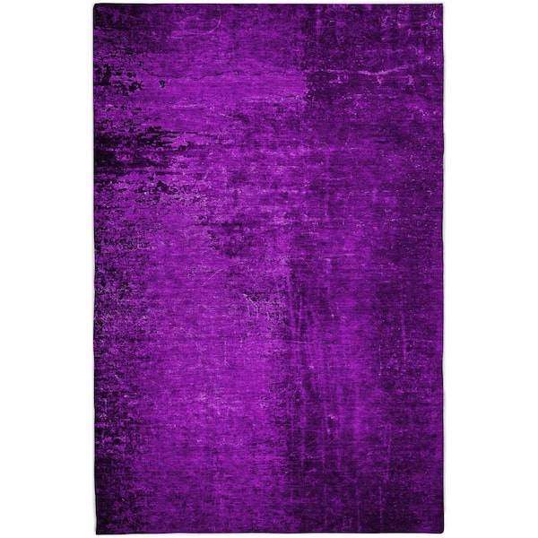 Dream Shag Premium Machine Washable Abstract ADS554 Purple 9 ft. x 12 ft. Area Rug