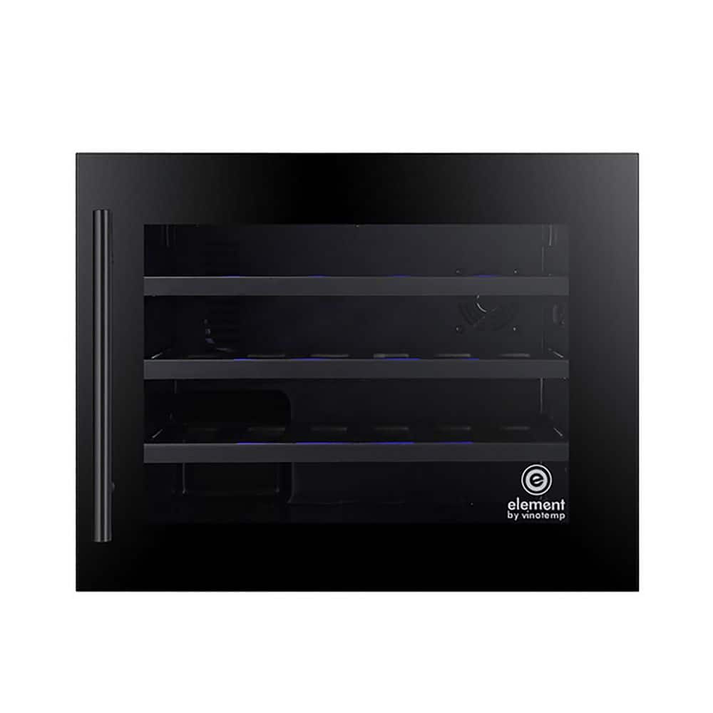 Element 23 in. W 24-Bottle Wall-Mounted Wine Cooler in Black