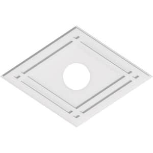 34 in. W x 22-5/8 in. H x 6 in. ID x 1 in. P Diamond Architectural Grade PVC Contemporary Ceiling Medallion
