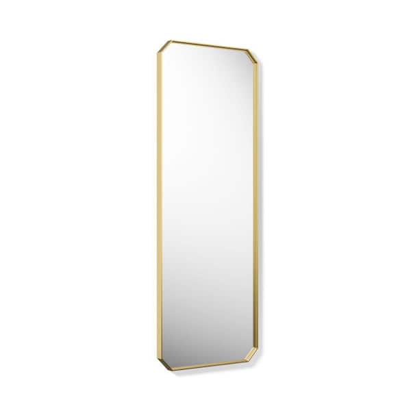 Claude by Studio McGee 24 in. Rectangular Framed Surface-Mount Bathroom Vanity Mirror In Vibrant Brushed Moderne Brass