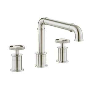 Avallon 8 in. Widespread Double Handle Bathroom Faucet in Brushed Nickel