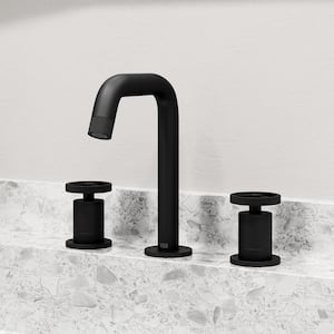 Cass 8 in. Widespread 2-Handle Bathroom Faucet in Matte Black