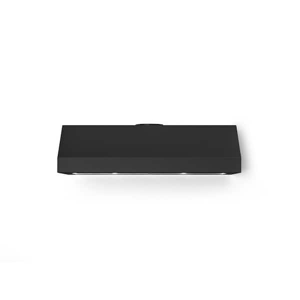 Hallman 48 in. 1000 CFM Under Cabinet Mounted Range Vent Hood with Lights in Matte Graphite