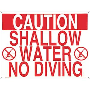 Residential or Commercial Swimming Pool Signs, Shallow Water No Diving