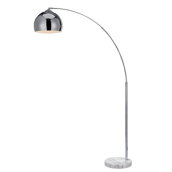 Teamson Home Arquer Arc Floor Lamp With, Arched Floor Lamp Black Base
