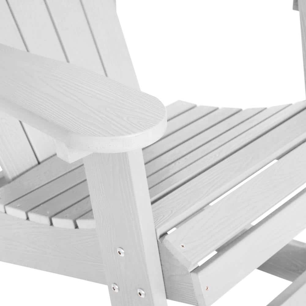 White Poly Lumber Classic Adirondack Rocking Chair
