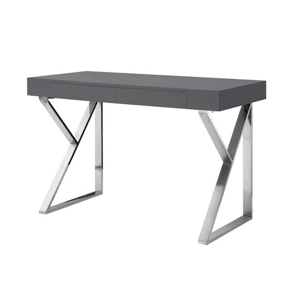 dark grey gloss desk