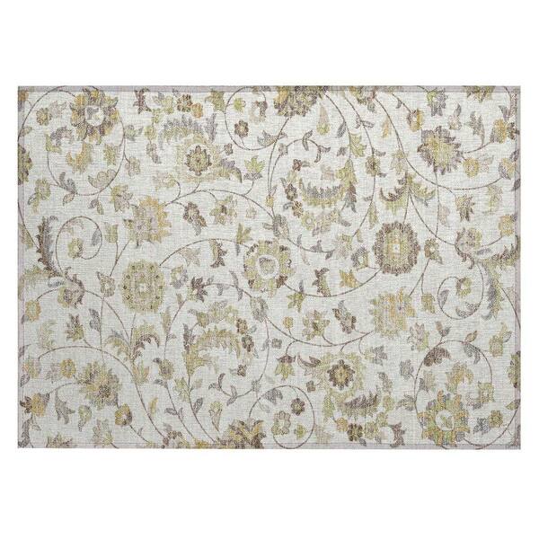 Chantille Machine Washable Indoor/Outdoor Abstract ACN1006 Ivory 1 ft. 8 in. x 2 ft. 6 in. Area Rug