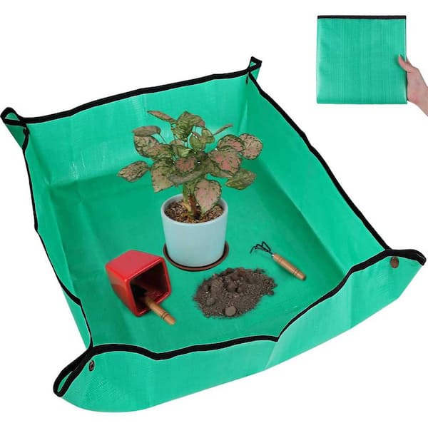 Extra Large Waterproof Indoor Plant Repotting Mat with High Sides for Mess-Free Potting and Gardening Tasks