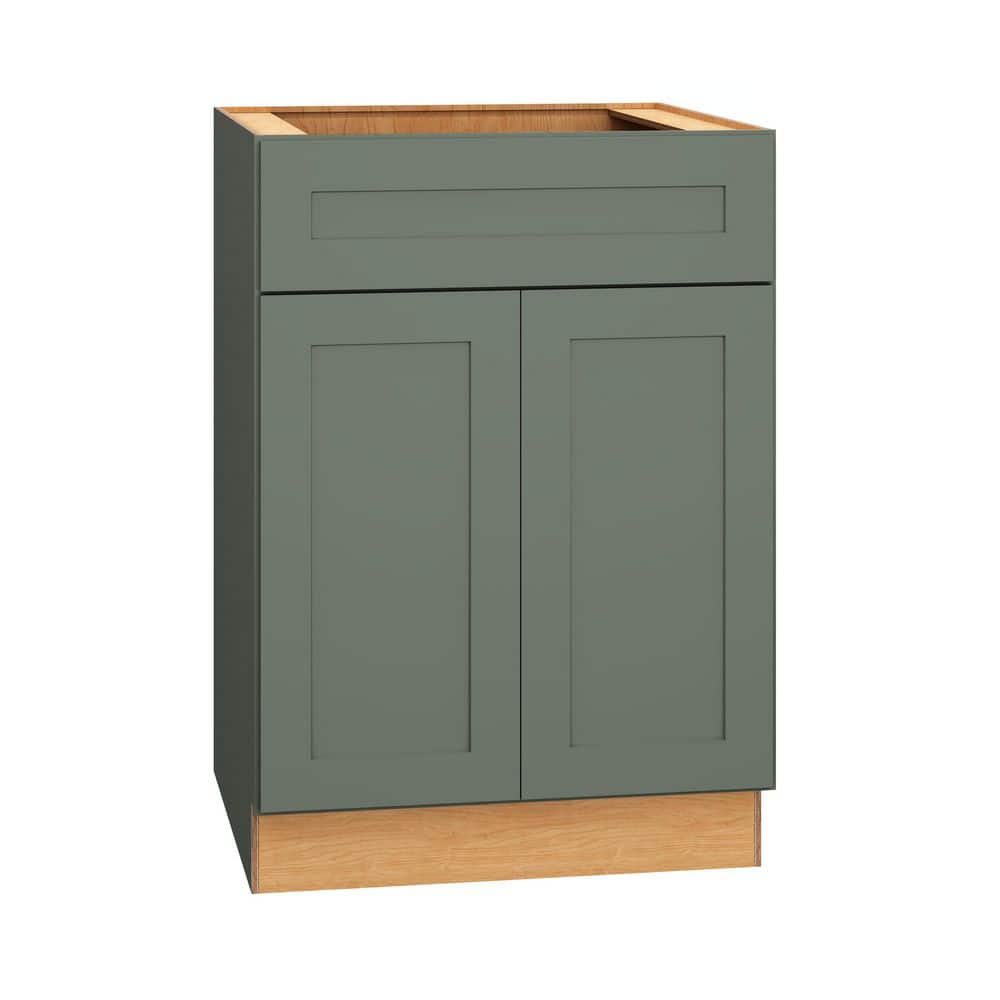 QuickShip Cottage 24 in. W x 24 in. D x 34.5 in. H in Assembled Plywood Shaker Sink Base Kitchen Cabinet in Conifer price history on PriceWatchPro