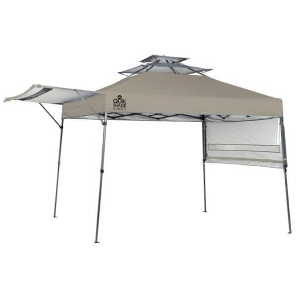 Unbranded Summit X White 10 ft. W x 10 ft. D Pop-Up Canopy Tent with Awning