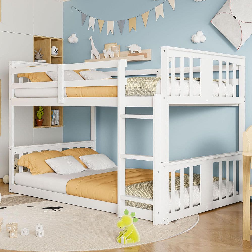 Twin over Twin Bunk Bed with Ladder, White price history on PriceWatchPro