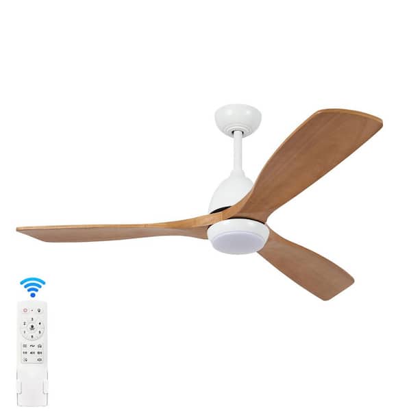 52 in. Indoor White Ceiling Fan with Light Remote Control, Quiet DC Motor 3-Blade Ceiling Fans 6-Speed Levels