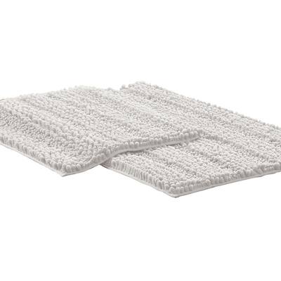 VERA WANG Eden Gray Cotton 2-Piece Bath Rug Set USHS6D1219317 - The Home  Depot