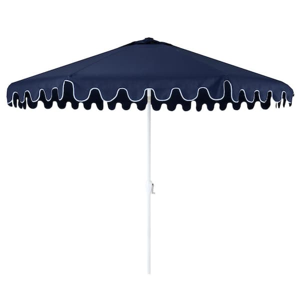 PolyTeak 11 ft. 100% Polyester Market, UV Fade Resistant, Outdoor Umbrella in Navy