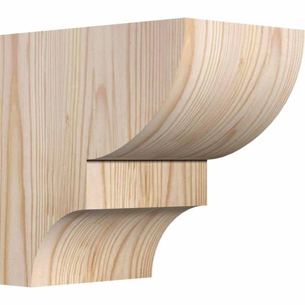 Ekena Millwork 5-1/2 in. x 8 in. x 8 in. Douglas Fir Ridgewood Smooth Corbel