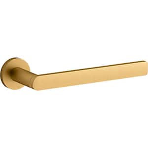 Composed 8 in. Wall Mounted Towel Bar in Vibrant Brushed Moderne Brass