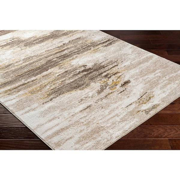 San Francisco Tan Abstract 9 ft. x 12 ft. Indoor Area Rug