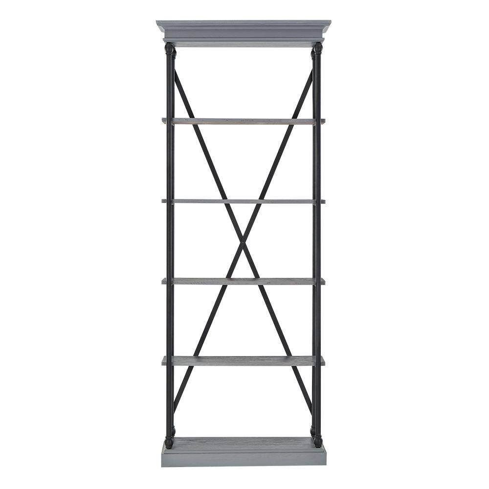 84 in. Gray Metal 5-shelf Etagere Bookcase price history on PriceWatchPro