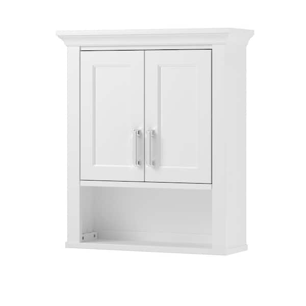CRAFT + MAIN Hollis/Lawson 24 in. W x 8 in. D x 28 in. H Bathroom Storage Wall Cabinet in White
