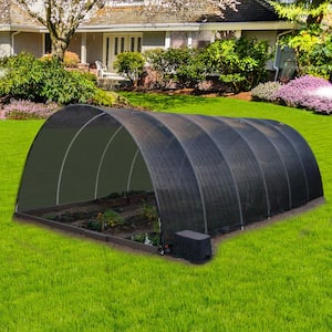12 ft. x 10 ft. Black 70% Greenhouse Sunblock Shade Cloth with Grommets