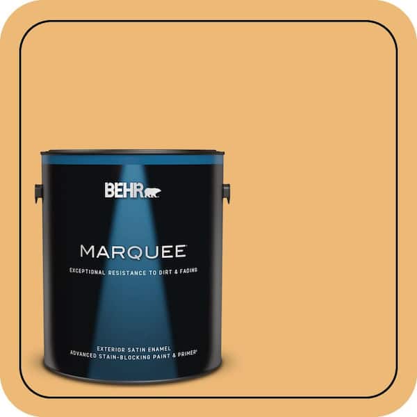BEHR MARQUEE 1 gal. #BIC-29 Kernel Satin Enamel Exterior Paint & Primer