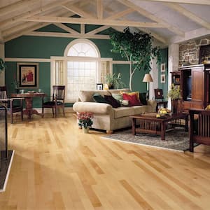 Natural Maple 3/4 in. Thick x 2-1/4 in. Wide x Varying Length Solid Hardwood Flooring (20 sqft / case)