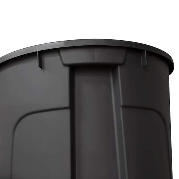 Rough & Rugged TI0019 Trash Can with Lid, 32 Gallon, Black – Toolbox Supply