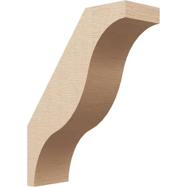 Ekena Millwork 5 in. x 18 in. x 14 in. Funston Rough Cedar Woodgrain Timberthane Polyurethane Knee Brace, Primed