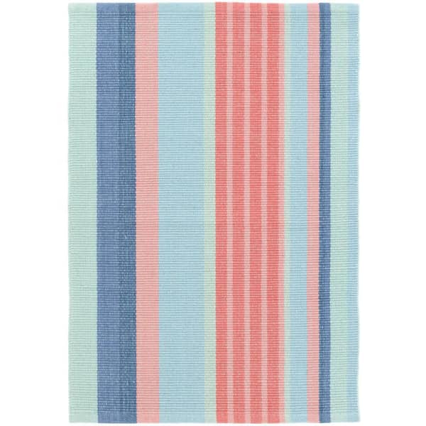Aruba Stripe Handwoven Cotton Multi 8 ft. x 10 ft. Indoor Area Rug
