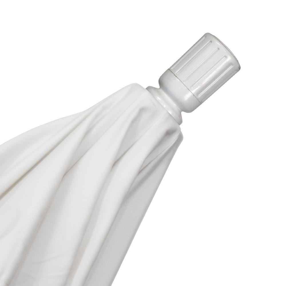 9' Granite Sunbrella Canvas Patio Umbrella with White Aluminum Pole