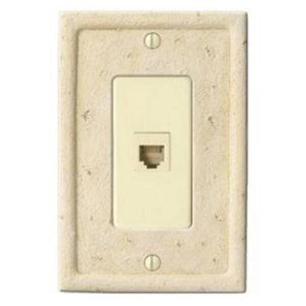 Creative Accents Ivory 1-Gang Phone Jack Wall Plate
