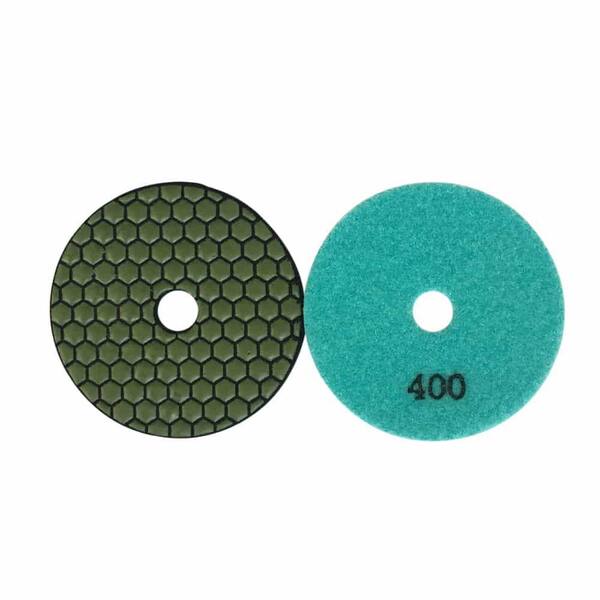 4” Dry Diamond Polishing Pad Grit 200 for Marble/Granite/Concrete Countertop
